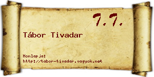 Tábor Tivadar névjegykártya
