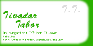 tivadar tabor business card